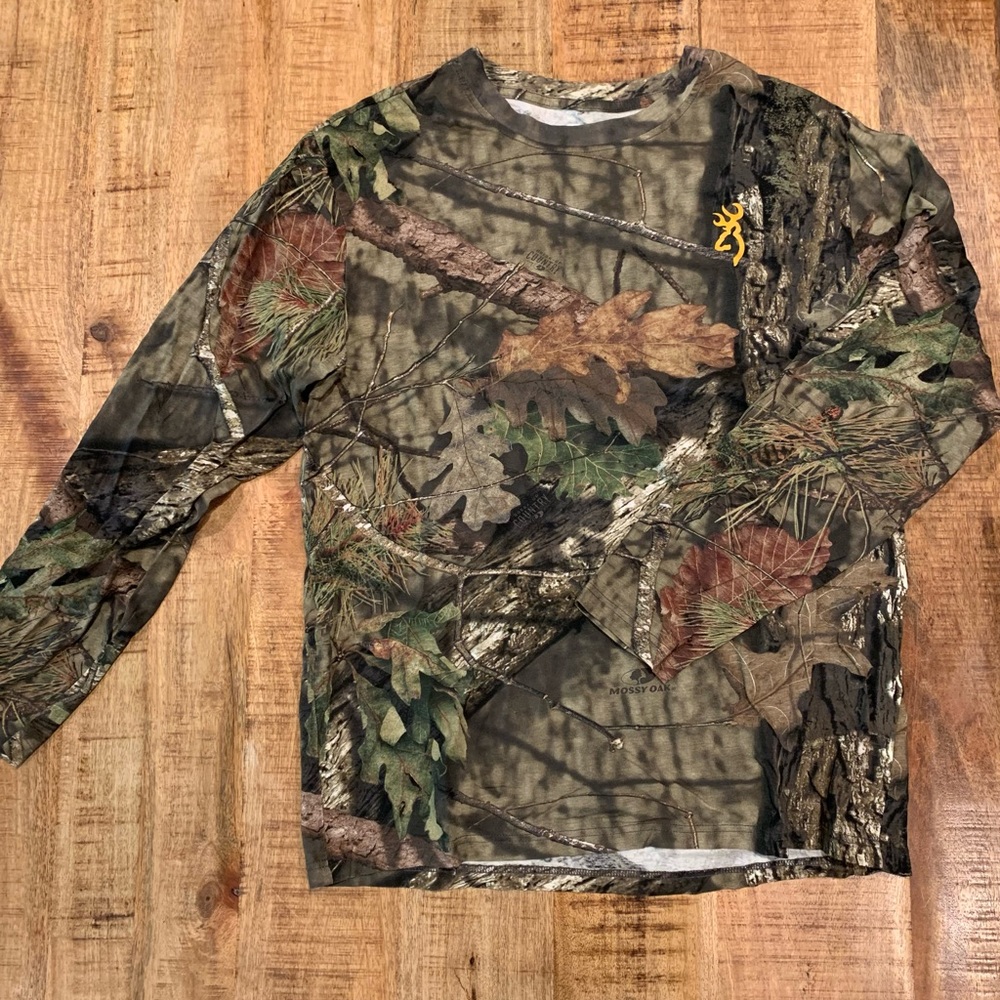 ✂️(3 for $25) Browning Long Sleeve Camo XL Men’s Cut Tee Layering Fall Hunting